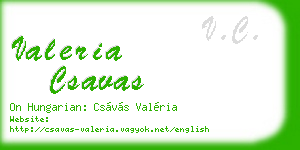 valeria csavas business card