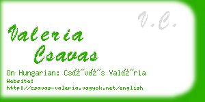 valeria csavas business card